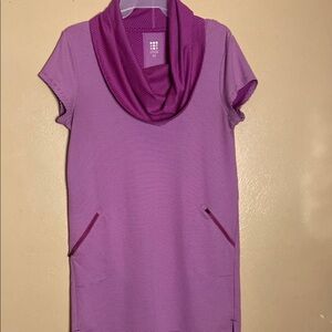 Title Nine Purple Cowl Neck Dress with Pockets